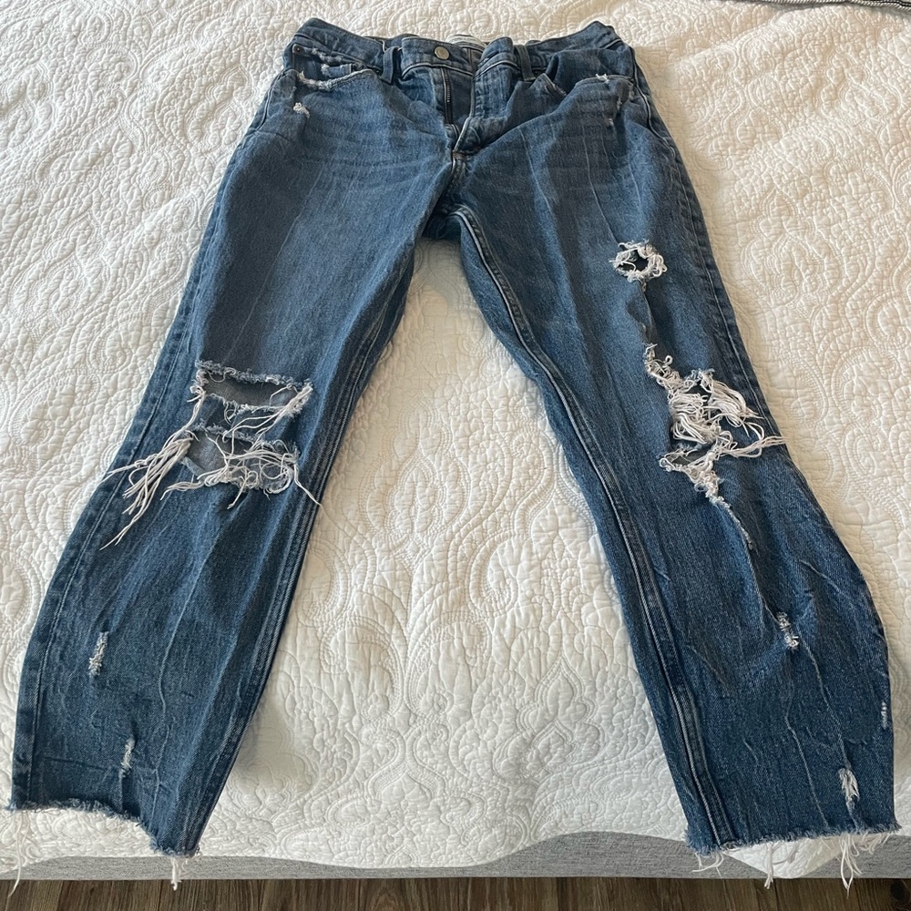 Abercrombie high rise mom jeans